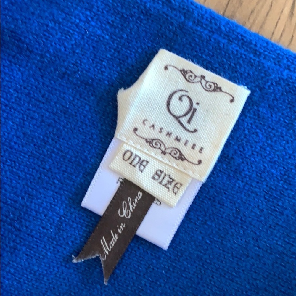 Qi Cashmere blue polka dot headband - Picture 12 of 15